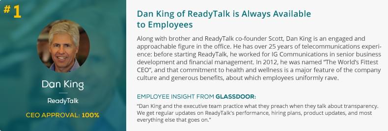 Dan King of ReadyTalk is Always Available to Employees 
