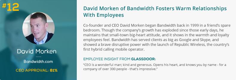 David Morken of Bandwidth Fosters Warm Relationships With Employees 