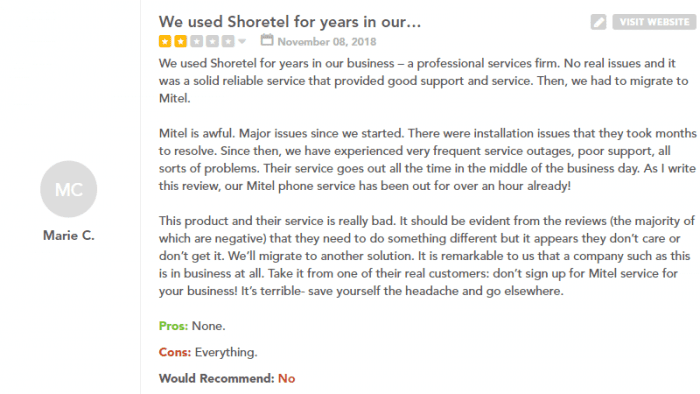 mitel customer service