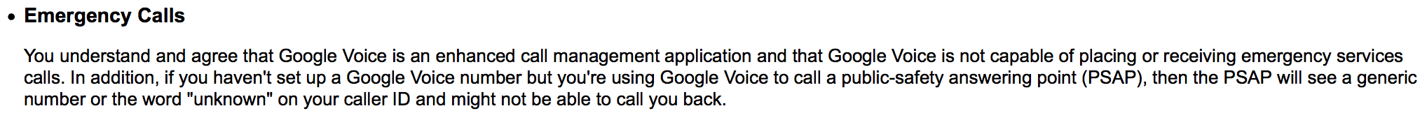 Google Voice ToS